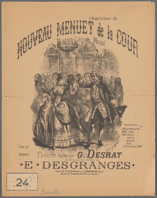 Nouveau menuet de la cour: d'après l'ancient menuet