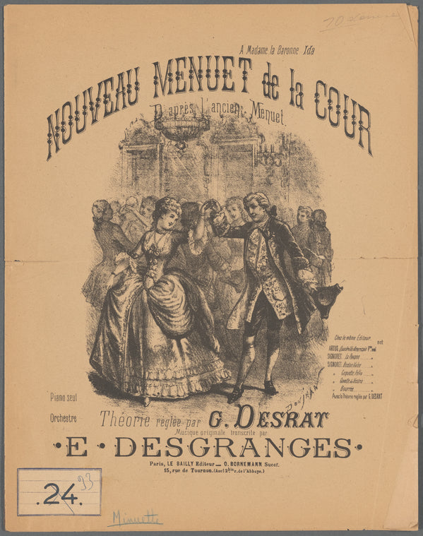 Nouveau menuet de la cour: d'après l'ancient menuet