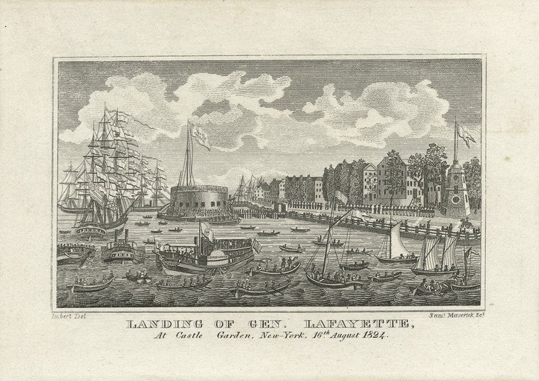 Landing of Gen. Lafayette at Castle Garden, New York, 16th August 1824