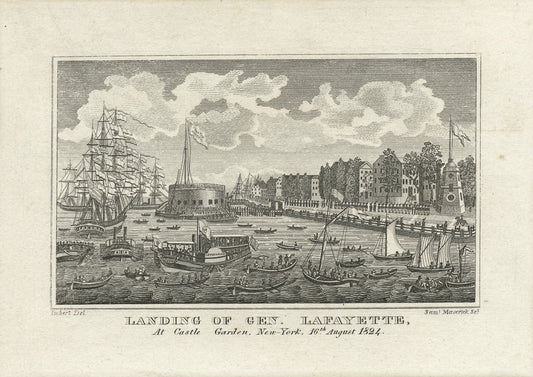 Landing of Gen. Lafayette at Castle Garden, New York, 16th August 1824