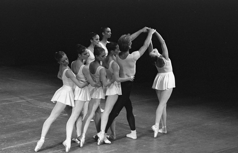New York City Ballet production of "Concerto Barocco" with Suzanne Farrell and Peter Martins, choreography by George Balanchine (New York)