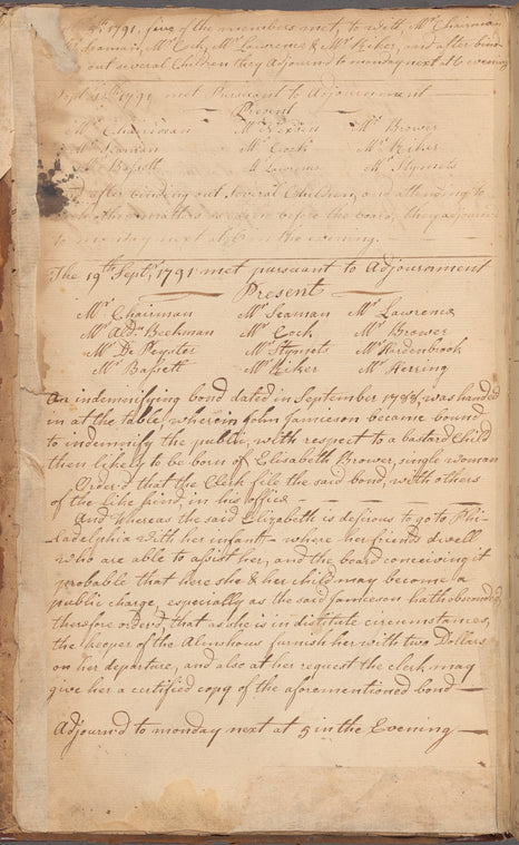 Minutes of the Commissioners of the Alms-House and Bridewell
