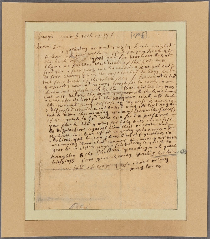Letter to the Rev. Stephen Williams, Pastour of a Church at Springfield in L. Meadow.