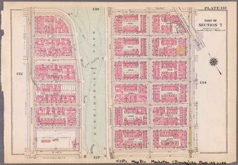 Bounded by W. 122nd Street, St. Nicholas Avenue, Eighth Avenue, W. 116th Street, and Amsterdam Avenue