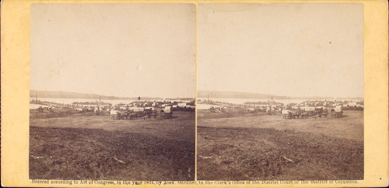 Quartermaster’s Department, Belle Plain, May 17, 1864 / from the Galleries of Alex. Gardner, (…) Washington, D.C.; negative by J. Gardner. Washington [D.C.] : Published and for sale by Philp  Solomons ; New York : E.  H.T. Anthony  Co., who