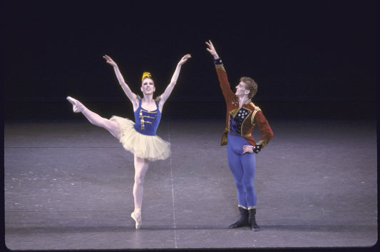 New York City Ballet production of "Stars and Stripes" with Kyra Nichols and Sean Lavery, choreography by George Balanchine (New York)