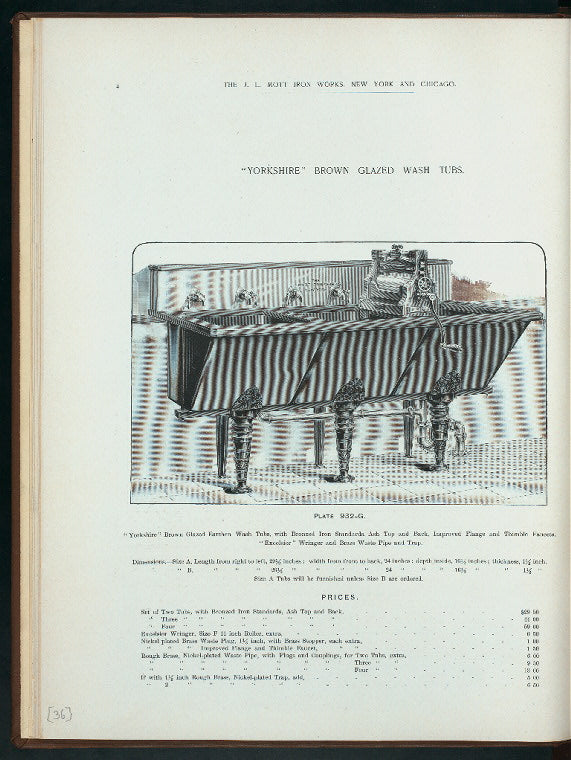 'Yorkshire' brown glazed wash tubs. Plate 932-G.