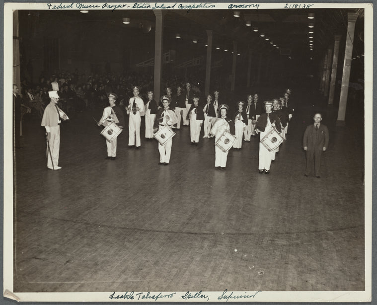 Fife and drum competition, Staten Island Armory