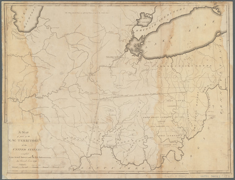 A map of part of the N. W. Territory of the United States: compiled from actual surveys, and the best information