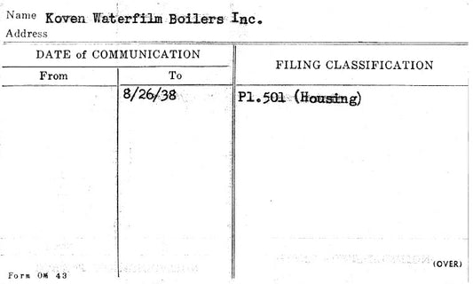 Koven Waterfilm Boilers Inc.