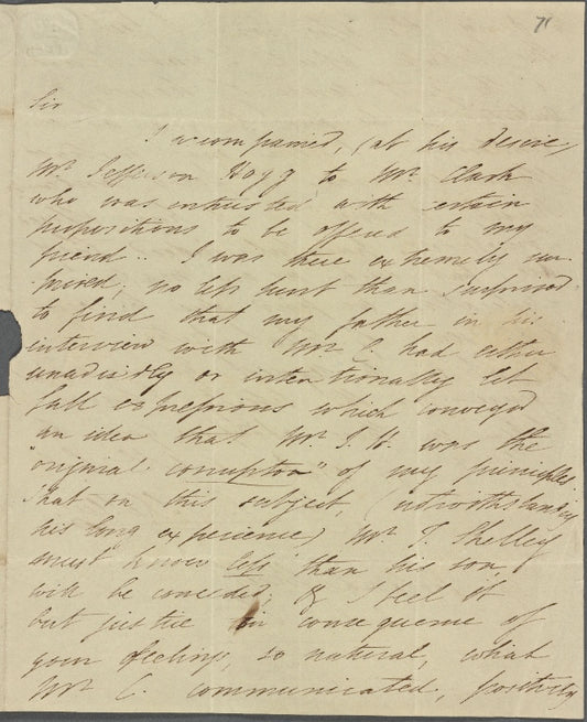 Autograph letter signed to John Hogg, ?12 April 1811