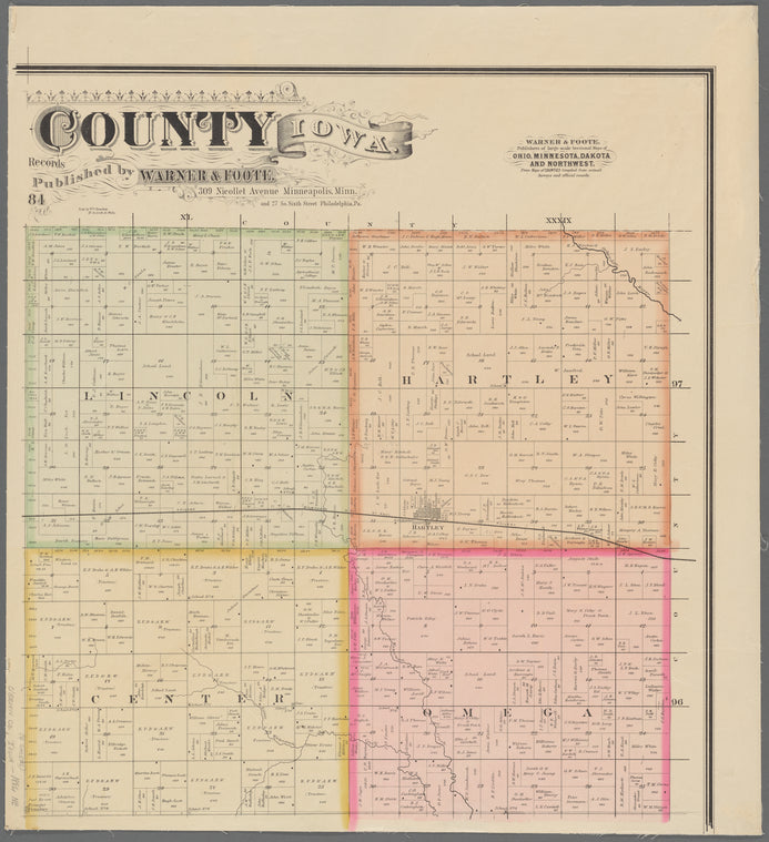 Map of O'Brian County, Iowa : drawn from actual surveys and the county records