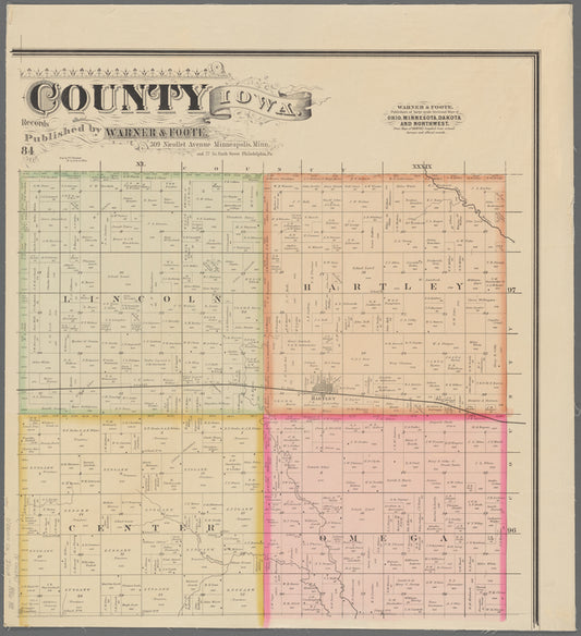 Map of O'Brian County, Iowa : drawn from actual surveys and the county records