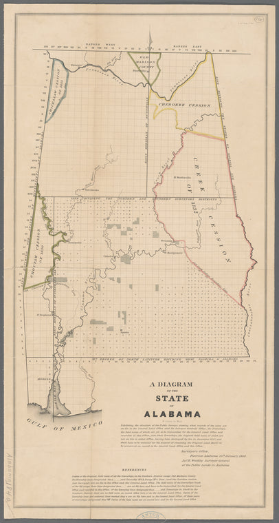 A diagram of the State of Alabama