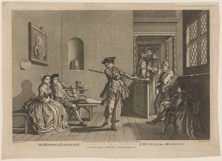 The Wapping landlady, l'hotesse des matelots, from the original painting in Vaux-hall garden.