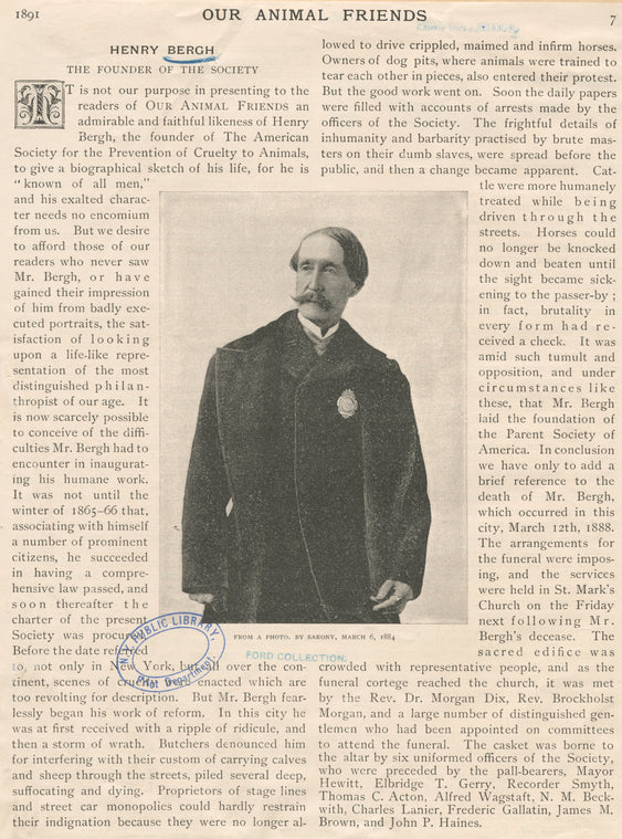 Henry Bergh.