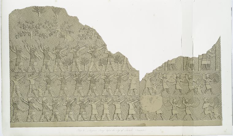 Assyrian army before the city of Lachish.  (Kouyunjik) [Quyunjik].