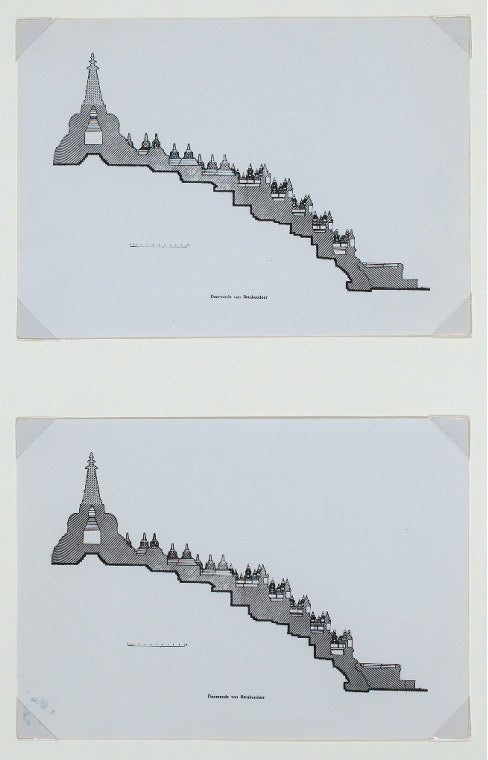Borobudur - General: Vertical section of the Barabudur