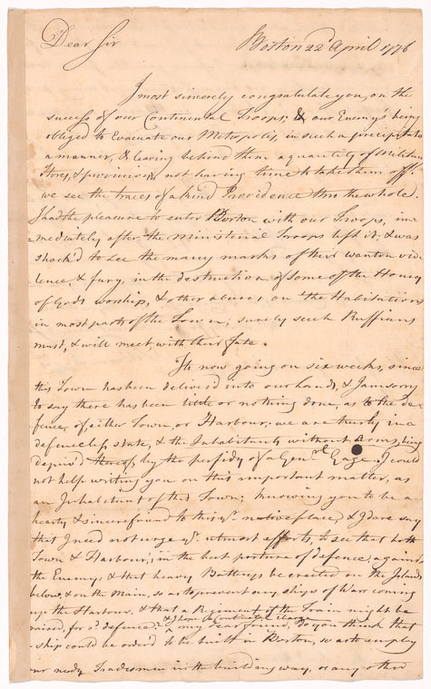 Letter from William Davis