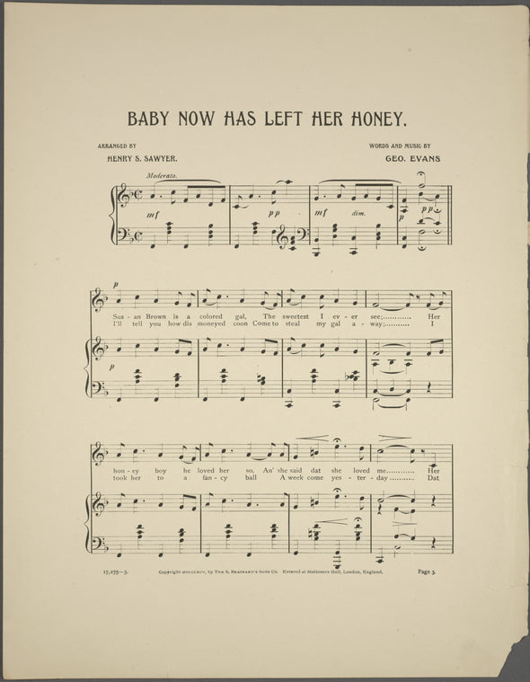 Baby now has left her honey
