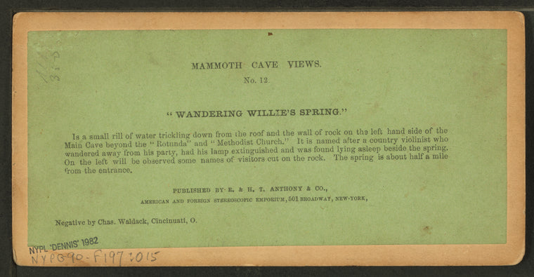 Wandering Willie's Spring.