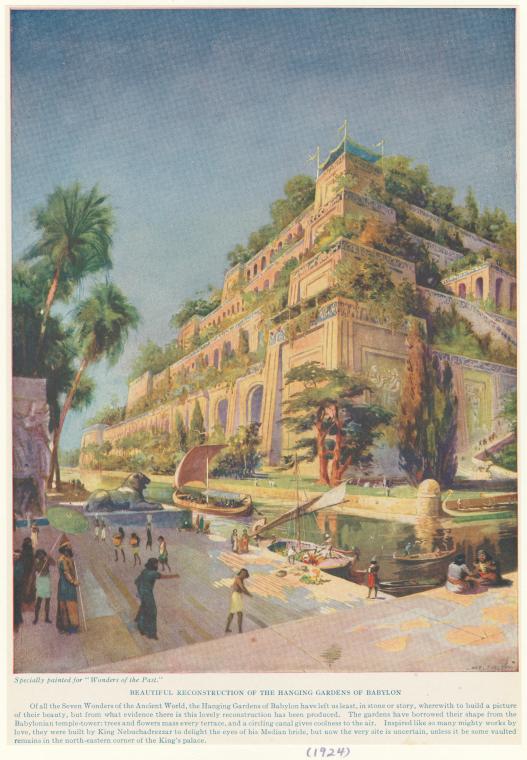 Beautiful reconstruction of the Hanging Gardens of Babylon