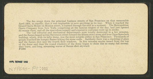 Opening the safes of a Market Street Jewelry Store, San Francisco, after the Catastrophe.