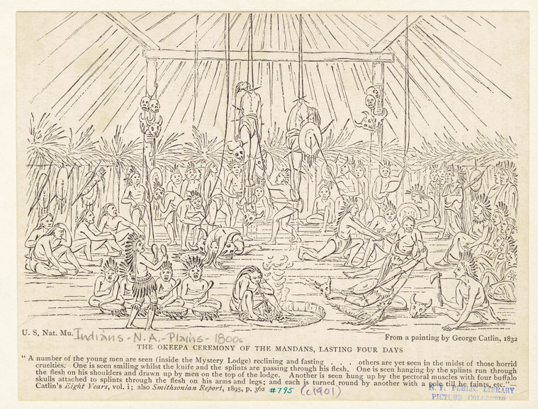 The Okeepa ceremony of the Mandans, lasting four days