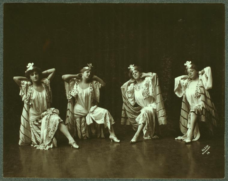 Four unidentified female dancers