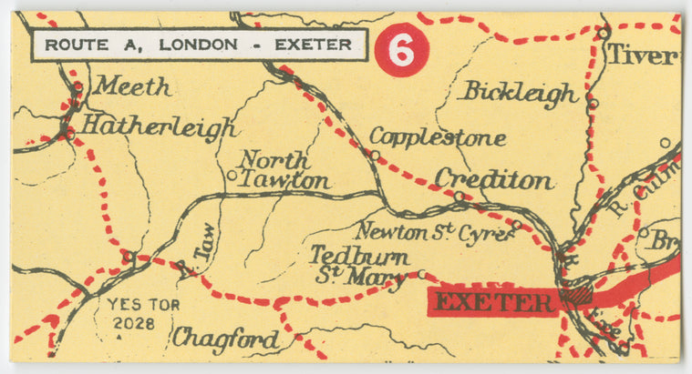 Route A. London - Exeter.