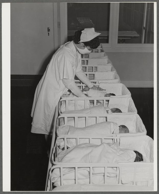In the nursery at the Cairns General Hospital at the FSA (Farm Security Administration) farm workers' community. Eleven Mile Corner, Arizona