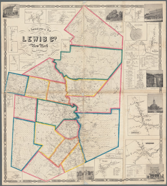 A topographical map of Lewis Co., New York: from actual surveys