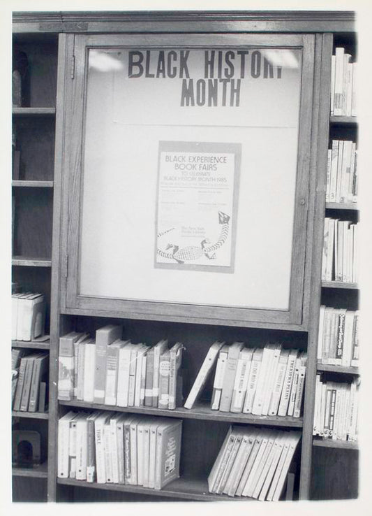 Exterior, window display on Black History Month