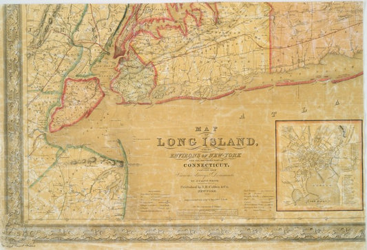 Map of Long Island with the environs of New-York and the southern part of Connecticut