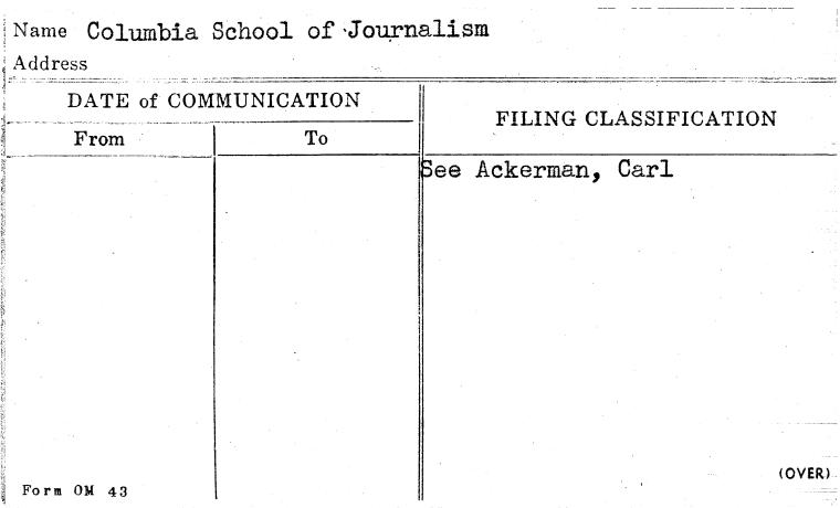 Columbia School of Journalism