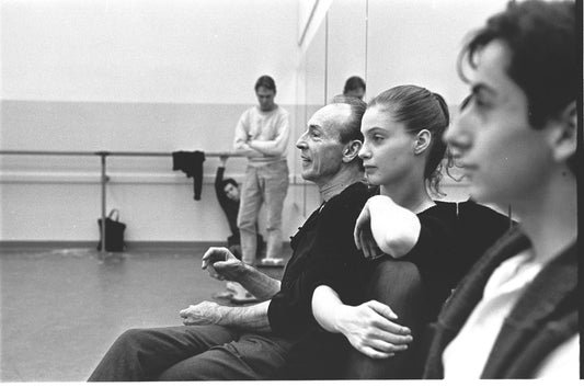New York City Ballet rehearsal of "Swan Lake" with George Balanchine, Suzanne Farrell and Paul Mejia, choreography by George Balanchine (New York)