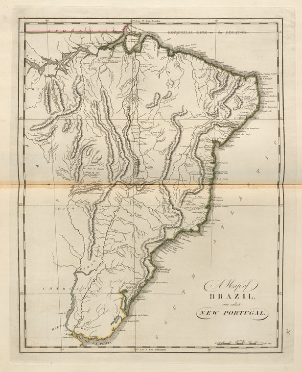 A map of Brazil, now called New Portugal
