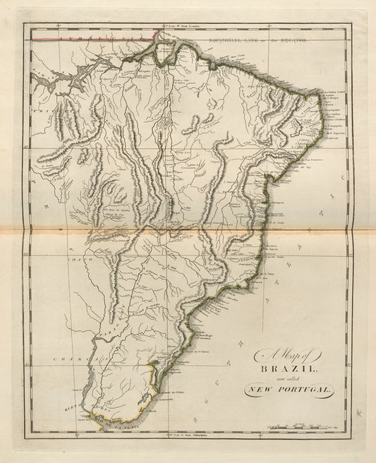 A map of Brazil, now called New Portugal