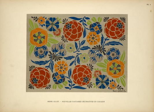 Design based on multicolored round flowers