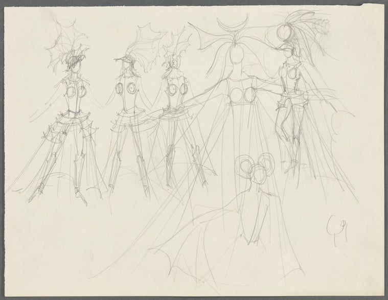 The Magic Flute: Untitled draft costume sketches