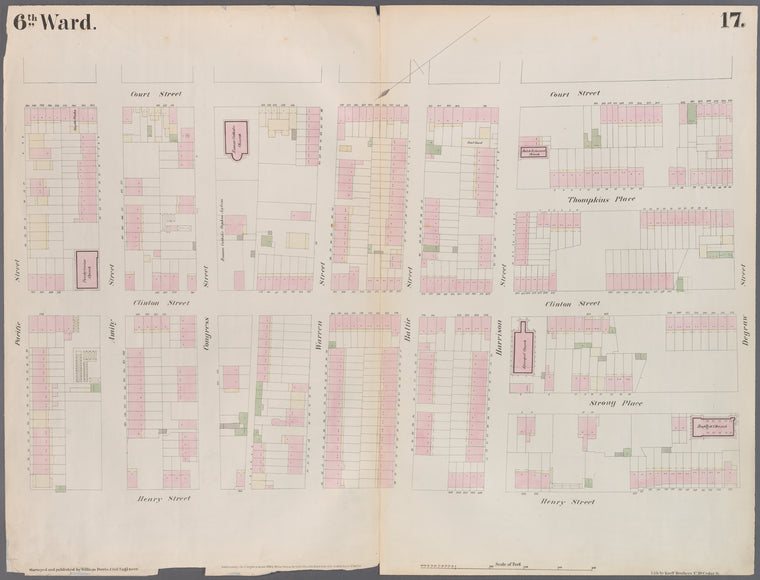 Plate 17: Map bounded by Atlantic Street, Court Street, Degraw Street, Henry Street