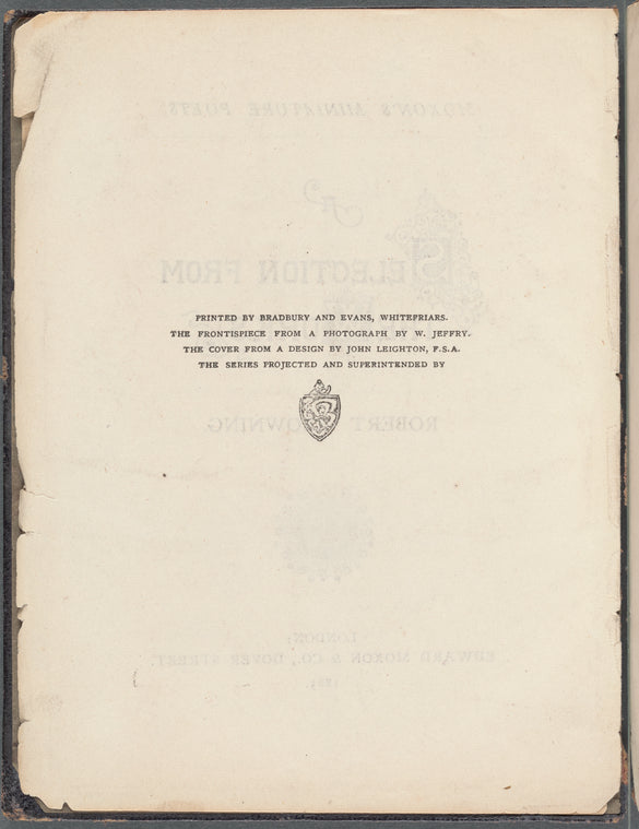 Selections from Browning: Author's proofs