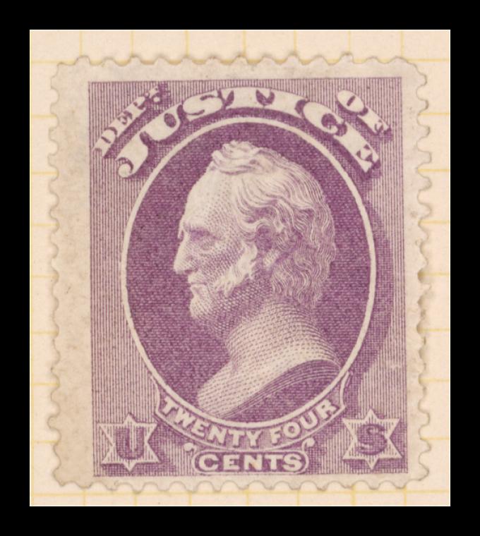 24c purple Scott single