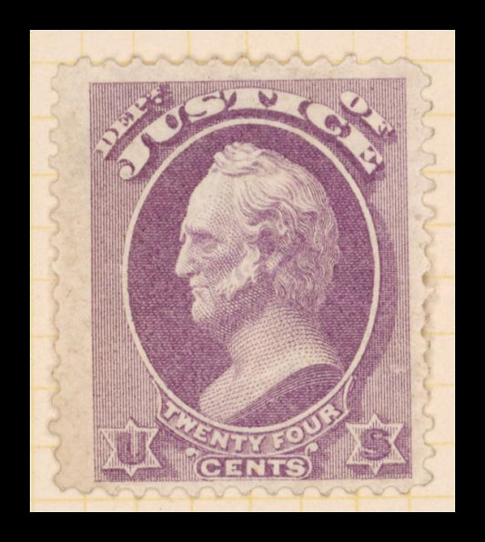 24c purple Scott single