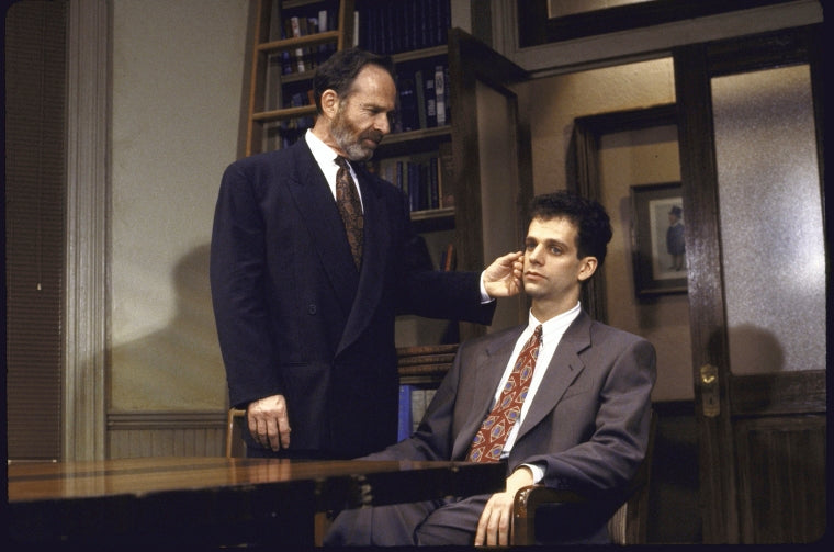 Actors (L-R) Ron Rifkin and Patrick Breen in a scene from the replacement cast of the Lincoln Center Theatre production of the play "The Substance of Fire." Note: Breen played different role in original company. (New York)