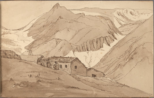 Sketchbook containing views recording a tour in Switzerland and France