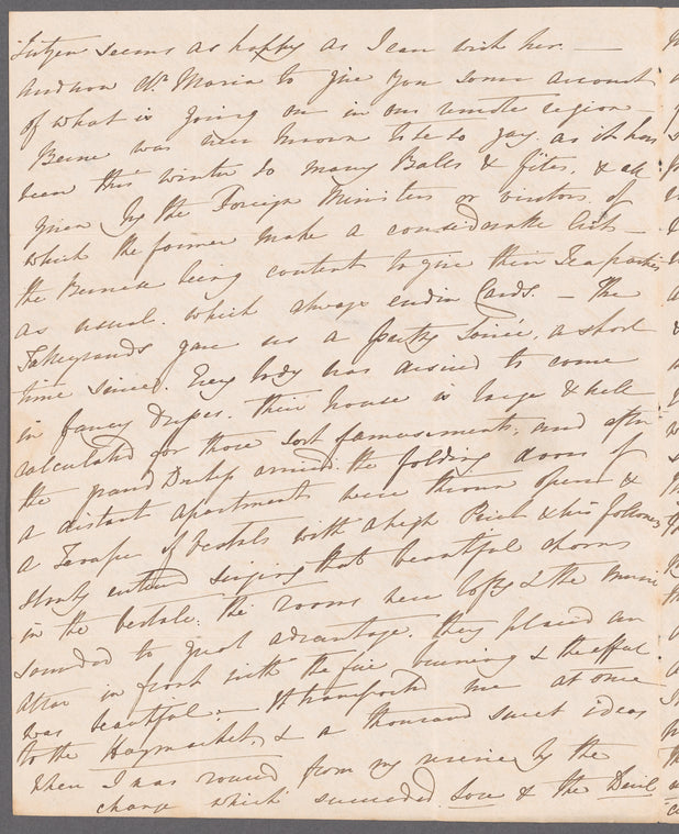 Harriet Canning to Anna Maria Porter, autograph letter signed
