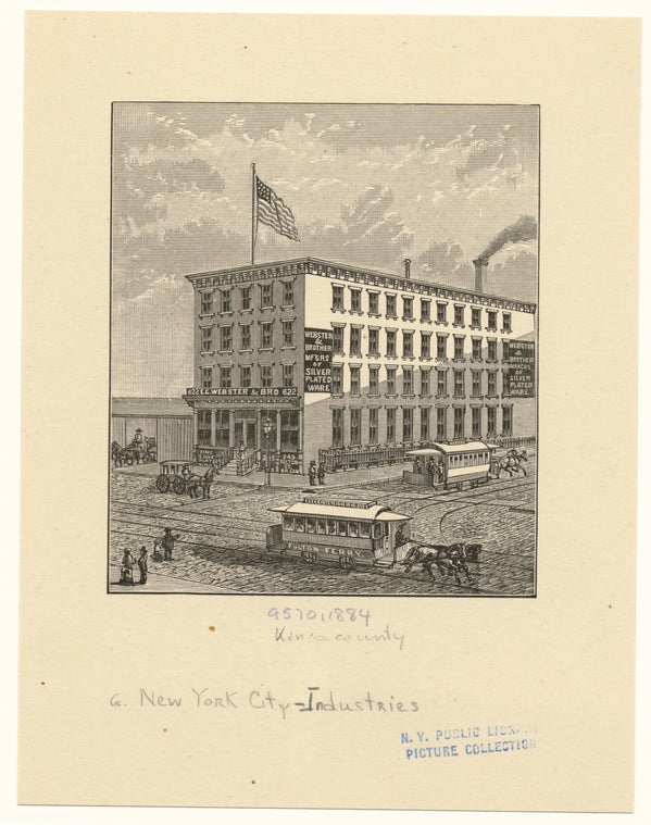 Webster & Brother maker's of silver plated ware, Kings County