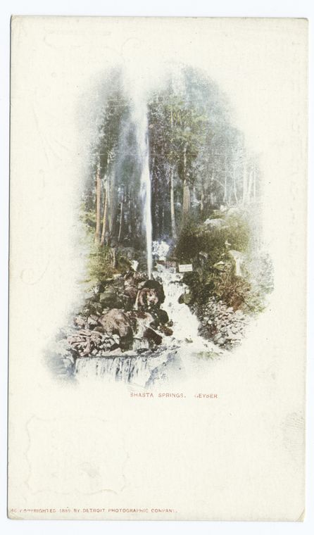 Shasta Springs, Geyser, Mt. Shasta, Calif.