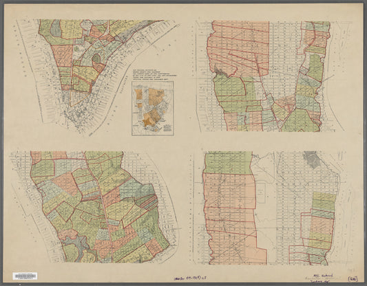 Map of original grants and farms : Manhattan Island